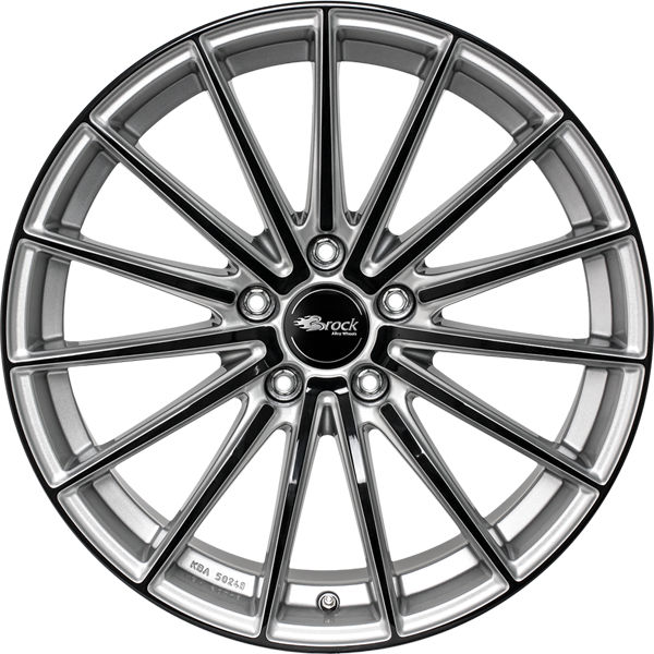 Brock B36 Kristallsilber Black Alufelge 18 Zoll ET45 5x114,3 ML72,6 Image