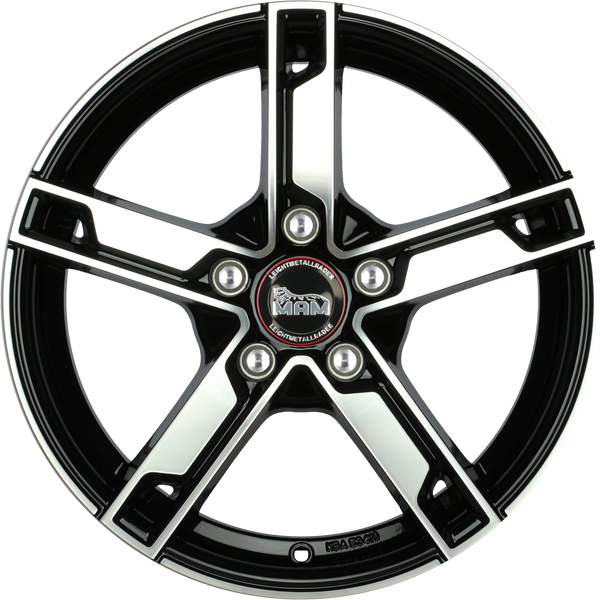 MAM W4 Black Front Polish Alufelge 17 Zoll ET35 5x100 ML57,1 Image