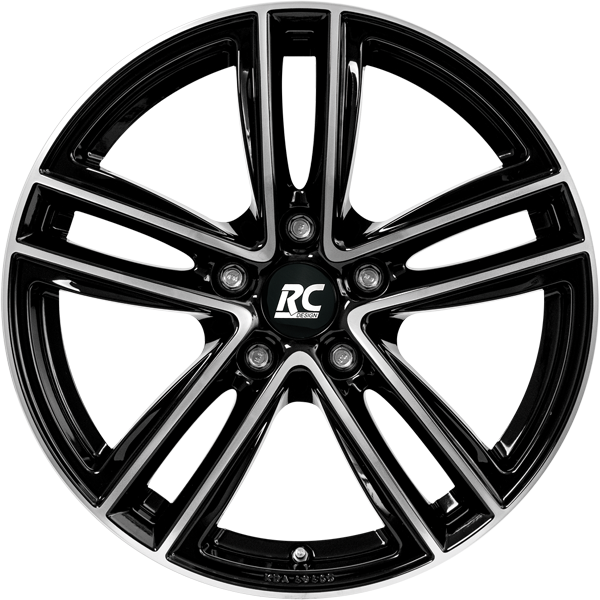 RC-Design RC27 Schwarz Glanz Vollpoliert Alufelge 17 Zoll ET32 5x120 ML72,6 Image