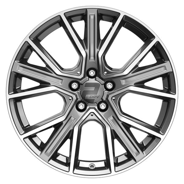 2DRV WH34 Daytona Grau Hochglanzpoliert Alufelge 18 Zoll ET36 5x112 ML66,6 Image