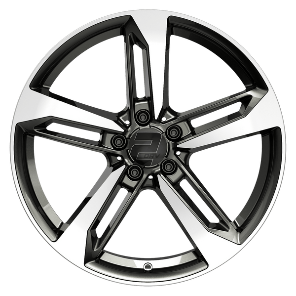 2DRV WH36 Dark Gunmetal Hochglanzpoliert Alufelge 18 Zoll ET40 5x112 ML66,6 Image