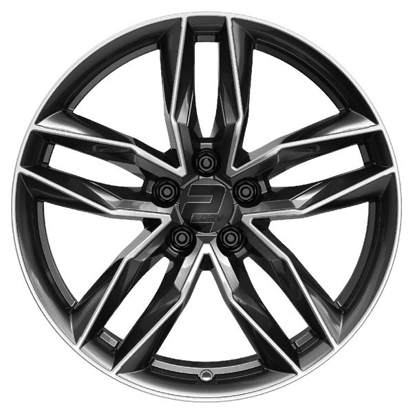 2DRV WH40 Dark Gunmetal Hochglanzpoliert Alufelge 20 Zoll ET50 5x130 ML71,5 Image